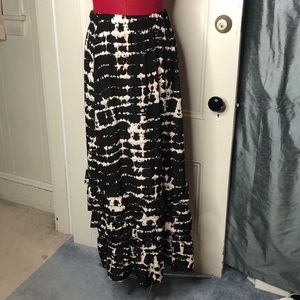 Flirty 3 Ruffle Maxi Skirt by Mountain Mamas